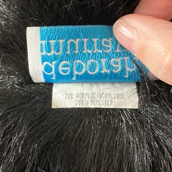 Vintage Deborah Murray 90s y2k Faux Suede Faux Fur Black Penny Lane Mobwife Vest - Picture 11 of 11